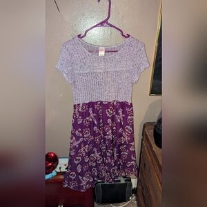 Wonder Nation Purple and Lavender Floral Dress